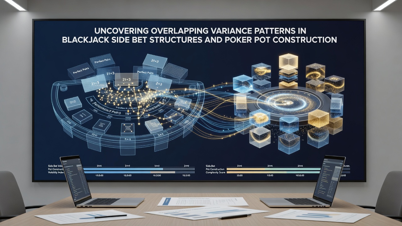 Diagram over overlappende varians i side bets og pot modeller